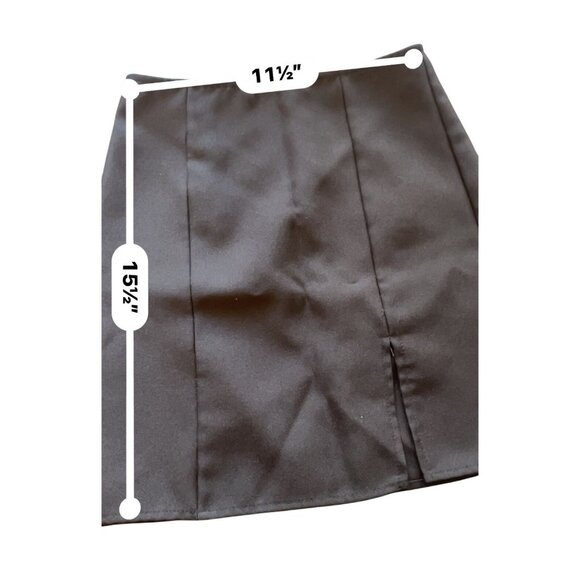 Black Front Slit Pencil Skirt Mini Back Zipper USA made classic Y2K - Picture 3 of 7